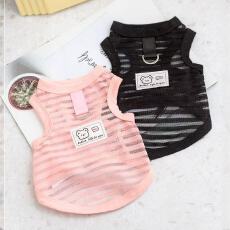 批发夏天可牵引小狗狗衣服薄款泰迪比熊博美法斗小型幼犬宠物猫咪背心