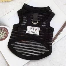 批发可牵引小狗狗夏天衣服薄款泰迪比熊博美法斗小型幼犬宠物猫咪背心