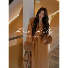 批发法式气质<b class='q'>中长款</b>毛呢外套秋冬2025新款高级感系带收腰显瘦呢子大衣