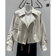 批发翻领皮衣短外套女2026<b class='q'>春</b>季新款潮流工装风pu皮夹克机车服短款上衣