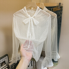 批发实拍实价<b class='q'>大码</b>女装秋冬新韩系设计内搭前后两穿绑带蕾丝薄纱打底衣