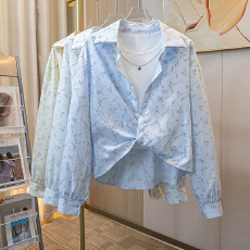 批发<b class='q'>实拍</b>大码女装新款韩版印花设计防晒衬衫<b class='q'>外套</b>新款宽松显瘦开衫上衣