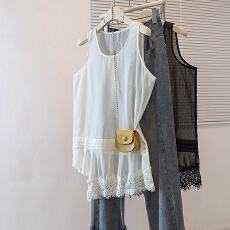 批发<b class='q'>实拍</b><b class='q'>大码</b><b class='q'>女装</b>韩版新款蕾丝拼接不规则下摆显瘦休闲百搭上衣