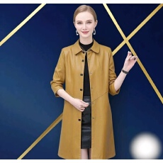 批发<b class='q'>真皮</b><b class='q'>皮衣</b><b class='q'>女</b>中长款修身韩版秋装2025气质百搭皮风衣显瘦绵羊皮外套