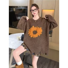 批发2025秋冬新款加厚植绒提花毛衣内搭<b class='q'>大码</b>女装胖mm宽松慵懒针织上衣