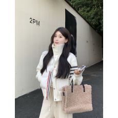 批发高级感立领拼接羽绒棉服女2025冬季新款设计感撞色加厚短款外套