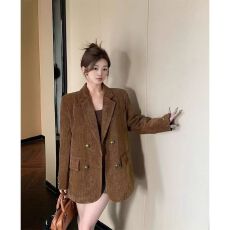 批发2024年秋季新款西装<b class='q'>外套</b>女美拉德设计感高级气质时尚宽松西服上衣