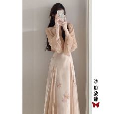 批发新中式国风禅意<b class='q'>连衣裙</b>套装女春季2025新款高级感气质吊带裙两件套