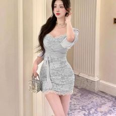 批发秋季2025新款名媛风<b class='q'>蕾丝</b>吊带裙子女辣妹交叉绑带长袖v领开衫套装