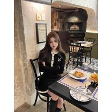 批发富家千金小香风套装女秋季短款针织开衫外套百褶半身裙两件套套装