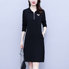 批发2026新款运动休闲拉链女装气质洋气时尚显瘦<b class='q'>卫衣</b>中长款<b class='q'>连衣裙</b>