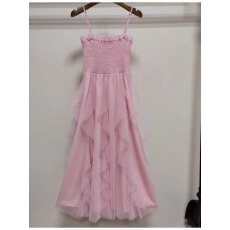 批发温柔风超仙网纱吊带裙无袖女2026夏季新款修身显瘦中长款<b class='q'>连衣裙</b>潮