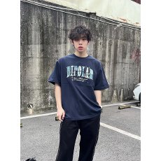 批发现货刺绣+内里铺布纯棉220克食毛+手感原版做法二本针 宽松短袖男