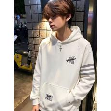 批发成品现货 320克纯棉华棉复合布面+手感(刺绣+钉标+杠条)卫衣男