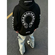 批发成品现货 320克纯棉华棉复合布面+手感（整件印花）卫衣外套男