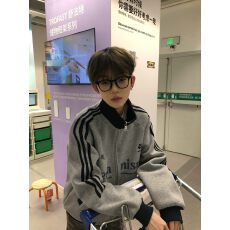 成品现货 薄款/加绒纯棉华棉复合布面+手感印花+三条杠外套男