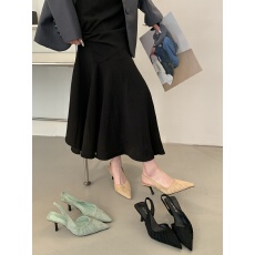 批发2026<b class='q'>春</b>款高跟鞋网红爆款高跟鞋褶皱韩版后空单鞋