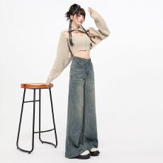 批发<b class='q'>大</b>码胖妹妹高腰柳丁微喇叭牛仔<b class='q'>裤</b>女2025年秋冬弹力宽松显瘦喇叭<b class='q'>裤</b>