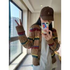 批发CHIC PRINCE经典小马标条纹绞花针织<b class='q'>开衫</b>上衣女