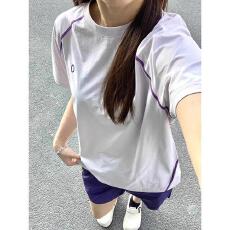 批发冰丝速干t恤女<b class='q'>短袖</b>夏季户外跑步运动骑行服透气凉感羽毛球服上衣