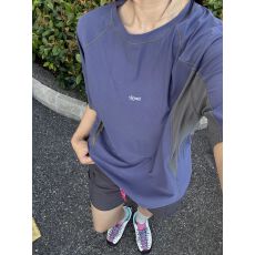 批发蓝莓紫户外<b class='q'>运动</b>速干衣<b class='q'>短袖</b>男女夏网眼透气正肩t恤山系风防晒装