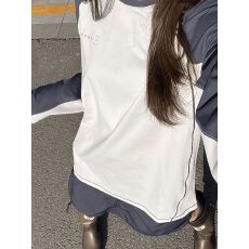 批发荧光绿<b class='q'>户外</b>运动速干衣女夏健身跑步美式长袖t恤防晒羽毛球骑行服