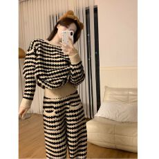 批发韩国半边绒睡衣女款秋冬季加厚2025新款保暖薄款长袖长裤家居服