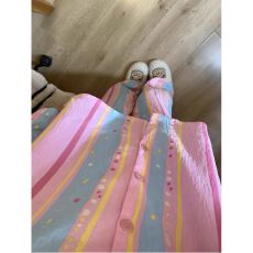 批发日系撞<b class='q'>色</b><b class='q'>糖果</b>睡衣女春秋款2026新款云朵棉甜美长袖长裤家居服套装