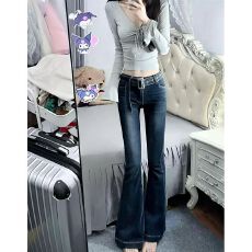 批发<b class='q'>欧美</b>辣妹提臀<b class='q'>喇叭</b><b class='q'>裤</b>女2025新款高腰显瘦紧身马蹄<b class='q'>裤</b>怀旧牛仔<b class='q'>裤</b>拖地