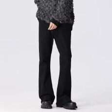 批发美式街头水洗做旧微喇牛仔<b class='q'>裤</b>男春秋直筒宽松<b class='q'>欧美</b>高街vibe风长<b class='q'>裤</b>子