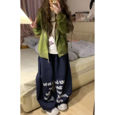 批发夏季新款潮牌嘻哈<b class='q'>街头</b>运动裤印花爵士舞长裤阔腿休闲裤