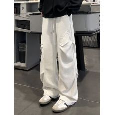 批发<b class='q'>男</b>士浅灰色重磅卫裤<b class='q'>男</b>秋季宽松直筒<b class='q'>裤子</b>休闲阔腿裤运动裤2025新款