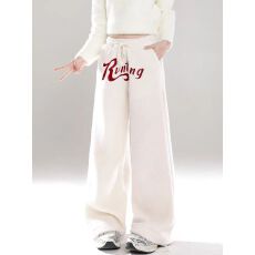 批发春秋季宽松百搭直筒卫裤美式高街潮牌拉绳运动休闲长裤<b class='q'>男</b>款阔腿裤