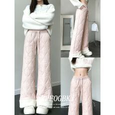 批发摇粒绒加绒棉裤女秋冬2024新款毛绒裤