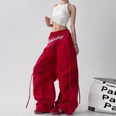 批发好质量轻薄速干假两件爵士舞弯刀裤女2026夏季新款宽松显瘦阔腿裤