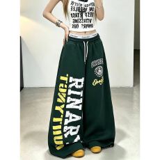批发<b class='q'>潮流</b>ins新款双腰头纯棉华棉卫裤新款藏蓝色直筒长裤<b class='q'>时尚</b>简约