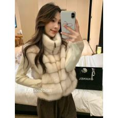 批发GS.GOOD START2025十三行秋冬款仿貂毛气质休闲<b class='q'>百搭</b>立领毛毛马甲