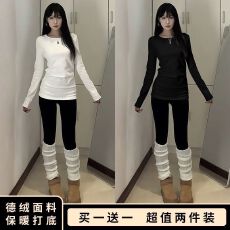 批发初夏【特价跑量】270克双面德绒T恤圆领<b class='q'>中长款</b><b class='q'>打底衫</b>保暖上衣