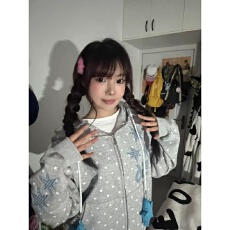 批发薄款/加绒【纯棉华棉原版工艺】连帽<b class='q'>卫衣</b>拉链外套女学生