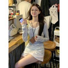 批发莱赛尔面料抖音原版做法条纹v领薄纱防晒罩衫女设计感上衣