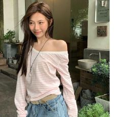 批发莱赛尔面料抖音原版做法条纹v领薄纱防晒罩衫女设计感上衣