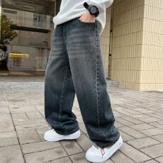 批发<b class='q'>男</b><b class='q'>童</b>牛仔长裤儿童秋装裤子2025新款春秋季中大童休闲牛仔长裤男孩