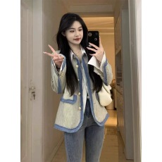 批发小香风西装外套女春<b class='q'>秋</b>款设计感小众美式复古高级感chic港风上衣潮