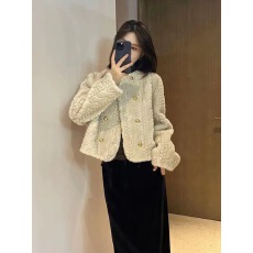 批发小香风环保水貂皮草外套女短款2025冬季年轻款小个子减龄毛毛上衣