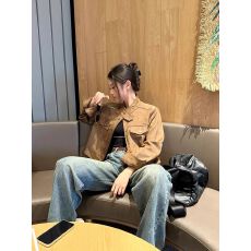 批发2025新款小香美拉德风皮衣夹克女早秋季小个子复古麂皮短外套上衣