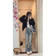 批发2025秋冬新款羊羔毛加厚夹克大衣高级感短款皮草小香风外套女上衣