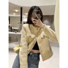 批发黄色短款小香风外套女2025年秋季新款高级感宽松百搭上衣夹克