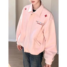 批发原版优质面料 有内里 学院风<b class='q'>甜美</b>麂皮绒外套春秋2025新款韩系上衣