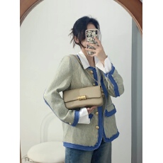 批发小香风<b class='q'>西装</b>外套女春秋款设计感小众美式复古高级感chic港风上衣潮