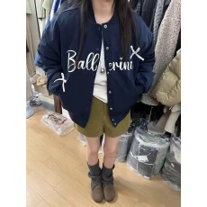 批发藏青色字母棒球服外套女春秋2025新款美式学院风甜酷减龄<b class='q'>夹克</b>上衣
